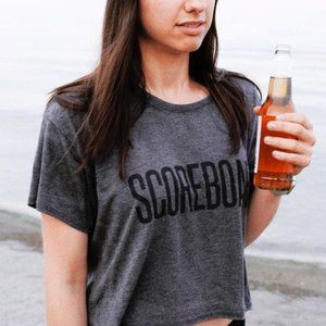 N9NE ATHLETICS SCOREBOARD CROPPED TEE, S, M, L